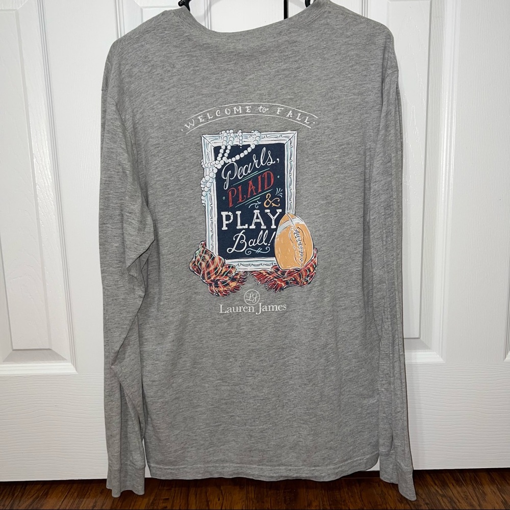 Lauren James Gray Long Sleeve Top